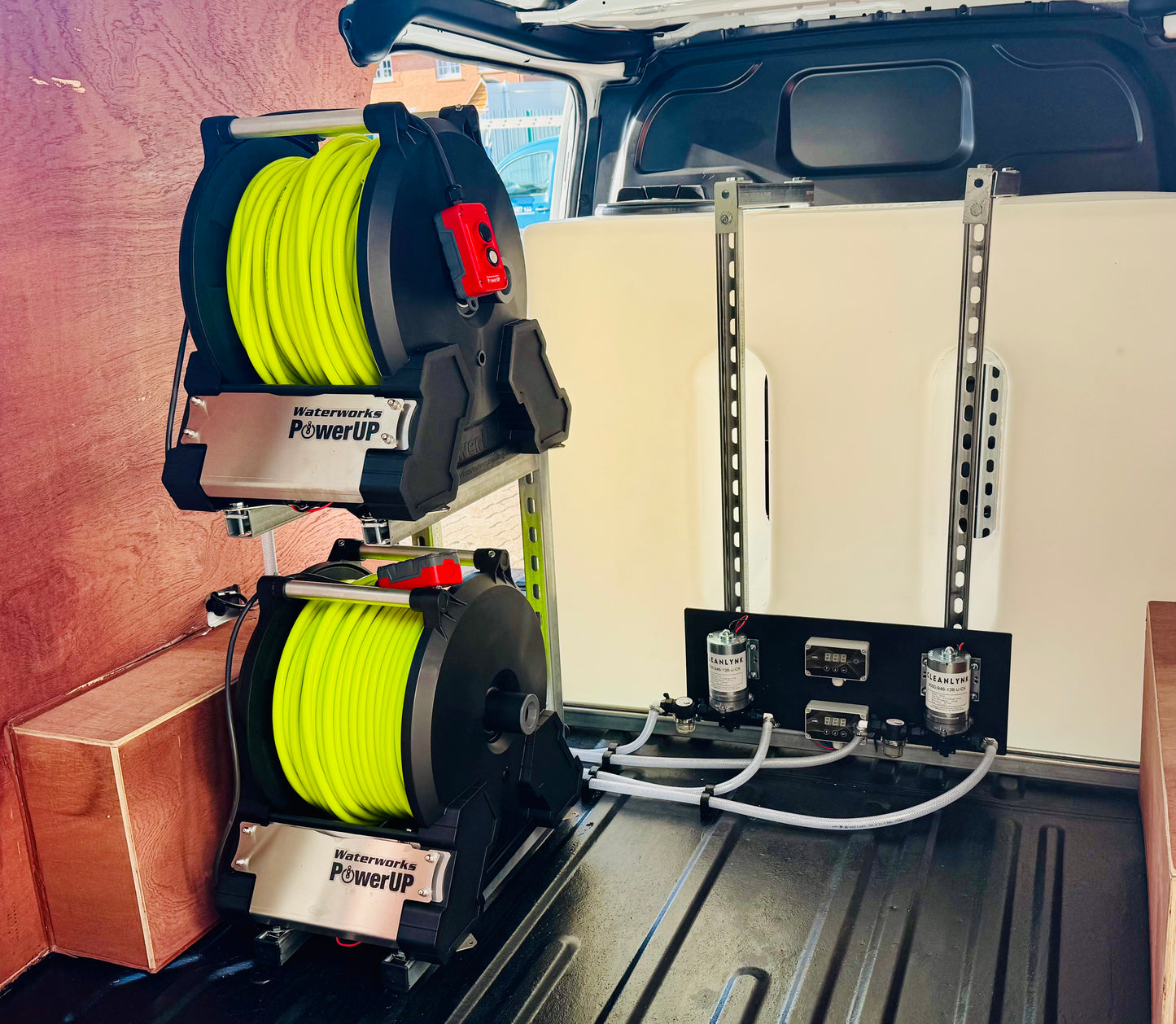 500L Dual Operator Van Mounted Water Fed Pole Window Cleaning System