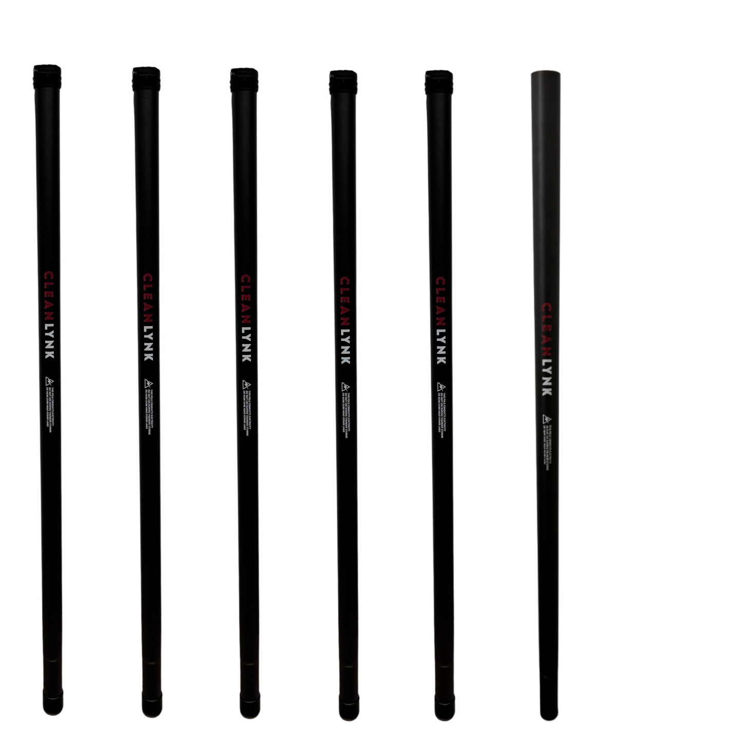 6 Pole Set (30ft) - CleanLynk 51MM Clamped Carbon Fibre Gutter Vacuum Poles 1.5M