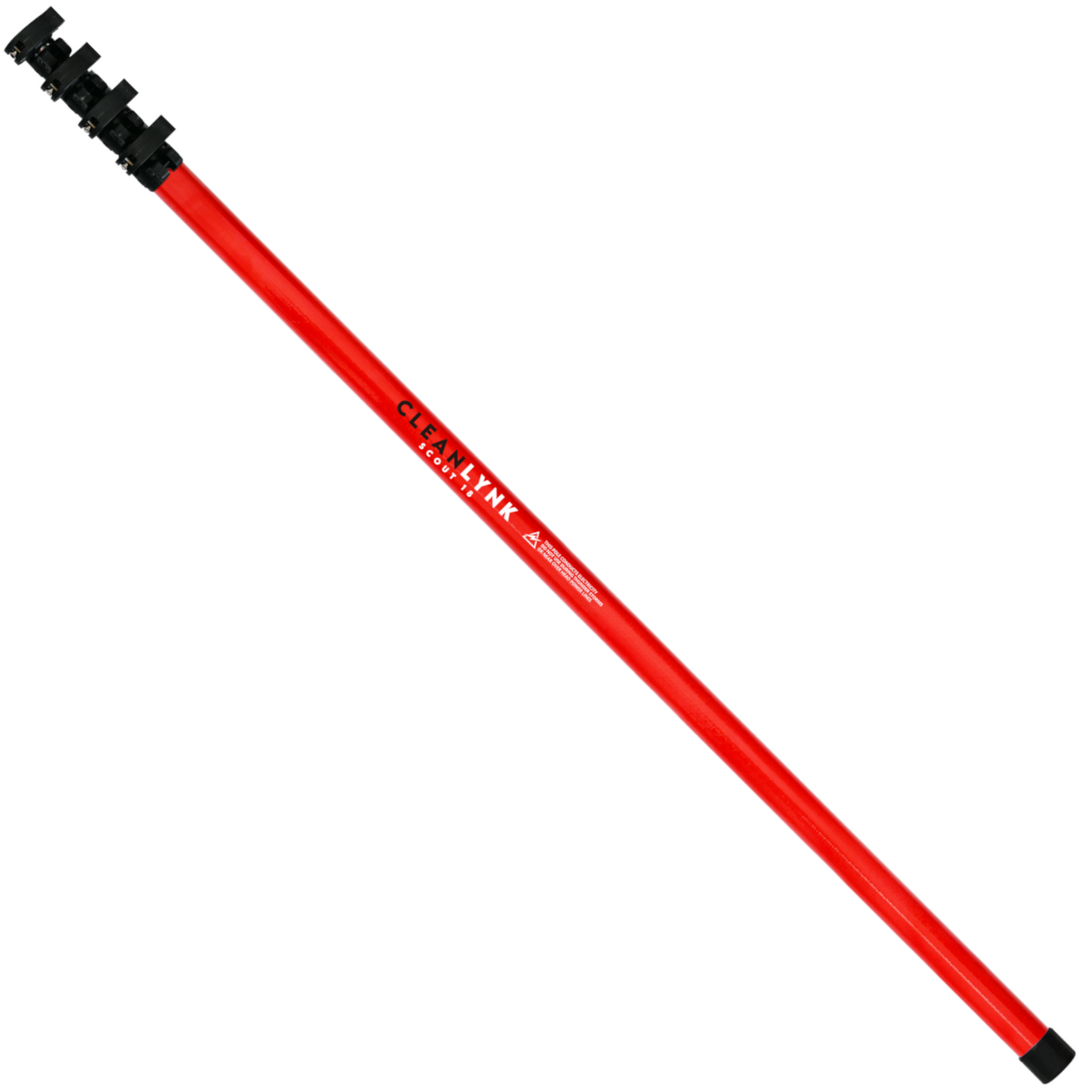 Cleanlynk Scout18 V2 Anti Spin Hybrid Carbon Fibre & Fibreglass Water Fed Pole 18FT