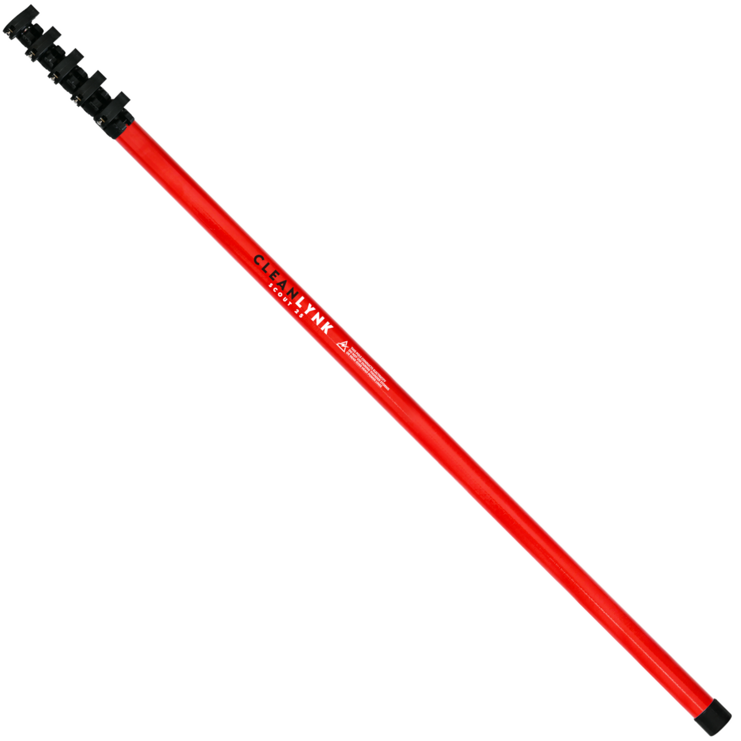 Cleanlynk Scout25 V2 Anti Spin Hybrid Carbon Fibre & Fibreglass Water Fed Pole 25FT