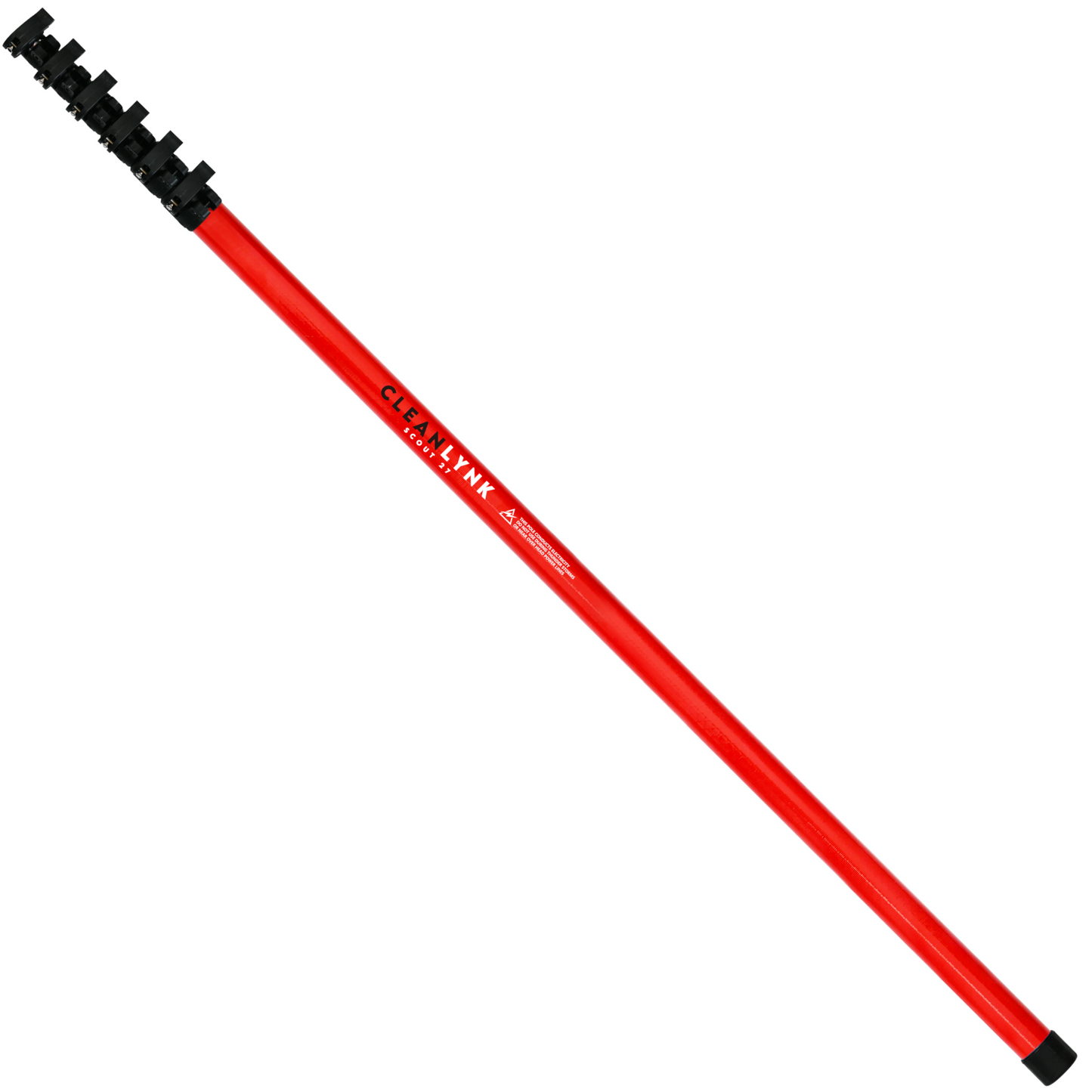 Cleanlynk Scout27 V2 Anti Spin Hybrid Carbon Fibre & Fibreglass Water Fed Pole 27FT