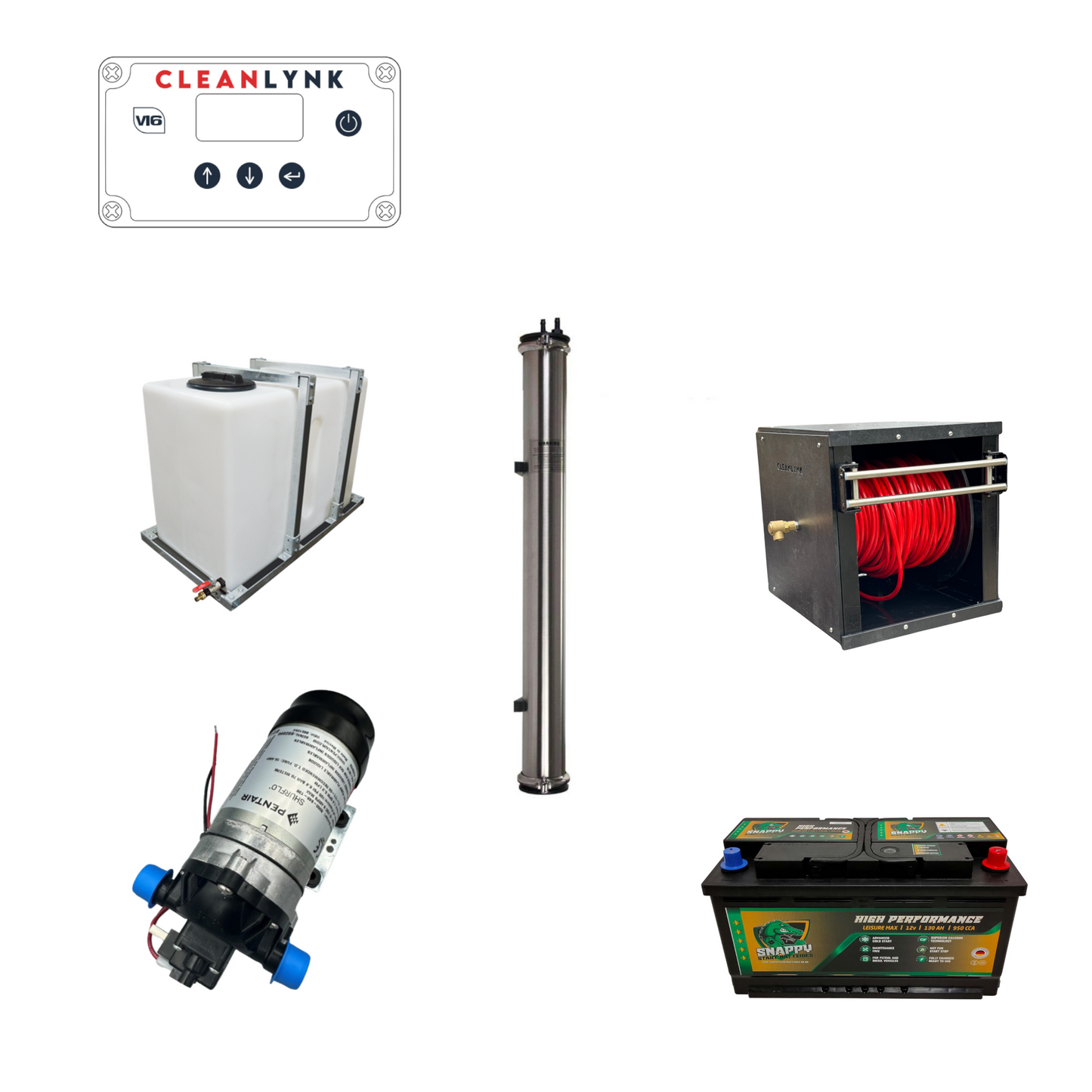 350L RO/DI Dual Operator Van Mounted Water Fed Pole Window Cleaning System