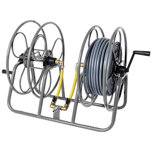 Twin Static Mount Microbore Window Cleaning Hose Reel