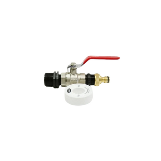 1" Threaded Tap to 3/4" Hozelock Outlet with Shut Off Valve