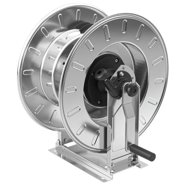 Faicom 60M Stainless Steel Manual Hose Reel 400 BAR image 0