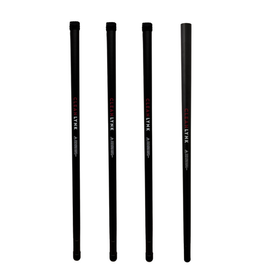 4 Pole Set (20ft) - CleanLynk 51MM Clamped Carbon Fibre Gutter Vacuum Poles 1.5M