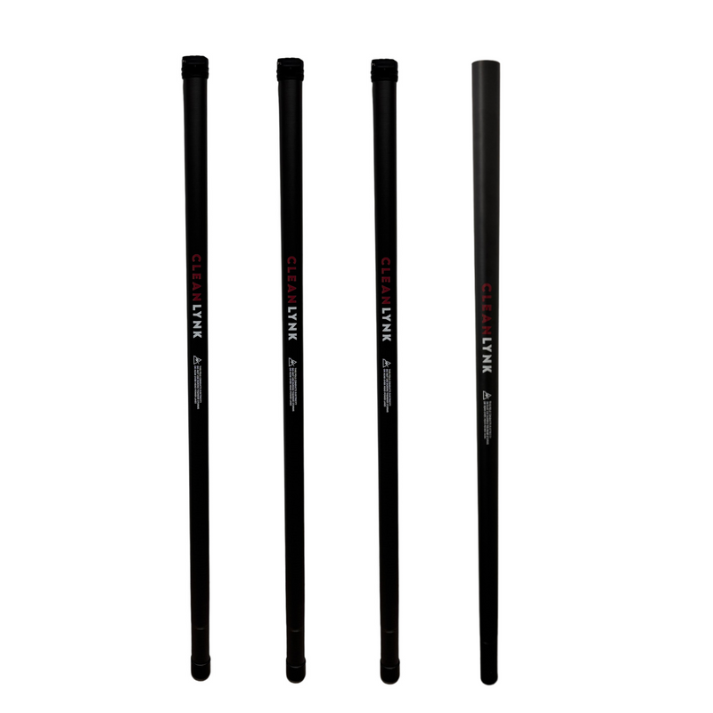 4 Pole Set (20ft) - CleanLynk 51MM Clamped Carbon Fibre Gutter Vacuum Poles 1.5M