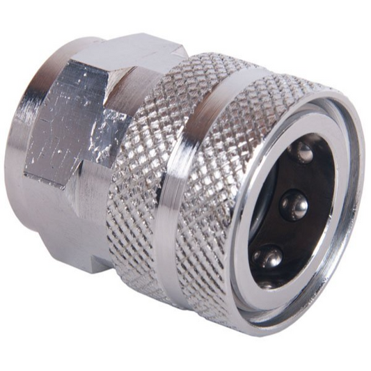 MAXI Chrome Plated Brass Quick Release Coupling 3/8" BSP Female image 0