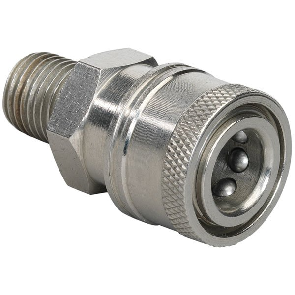 MINI Stainless Steel Quick Release Coupling 1/4" BSP Male image 0