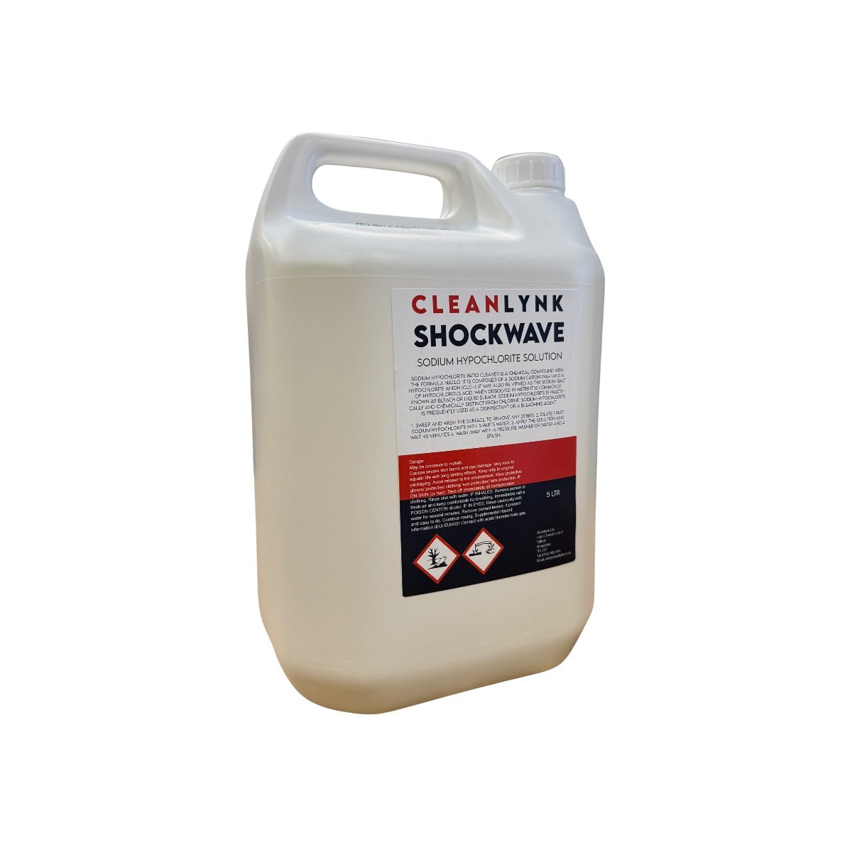 Cleanlynk Shockwave 14-15% Sodium Hypochlorite - 5L