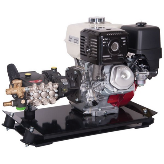 Loncin G420 / Interpump WS202 21LPM 200 BAR Petrol Skid Mounted Pressure Washer image 0