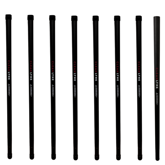 8 Pole Set (40ft) - CleanLynk 51MM Clamped Carbon Fibre Gutter Vacuum Poles 1.5M