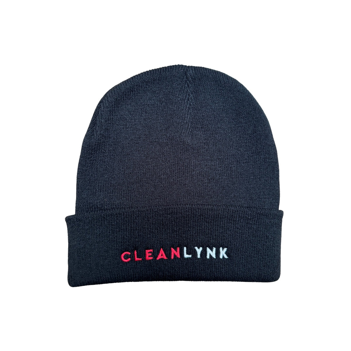 Cleanlynk Embroidered Black Beanie Hat