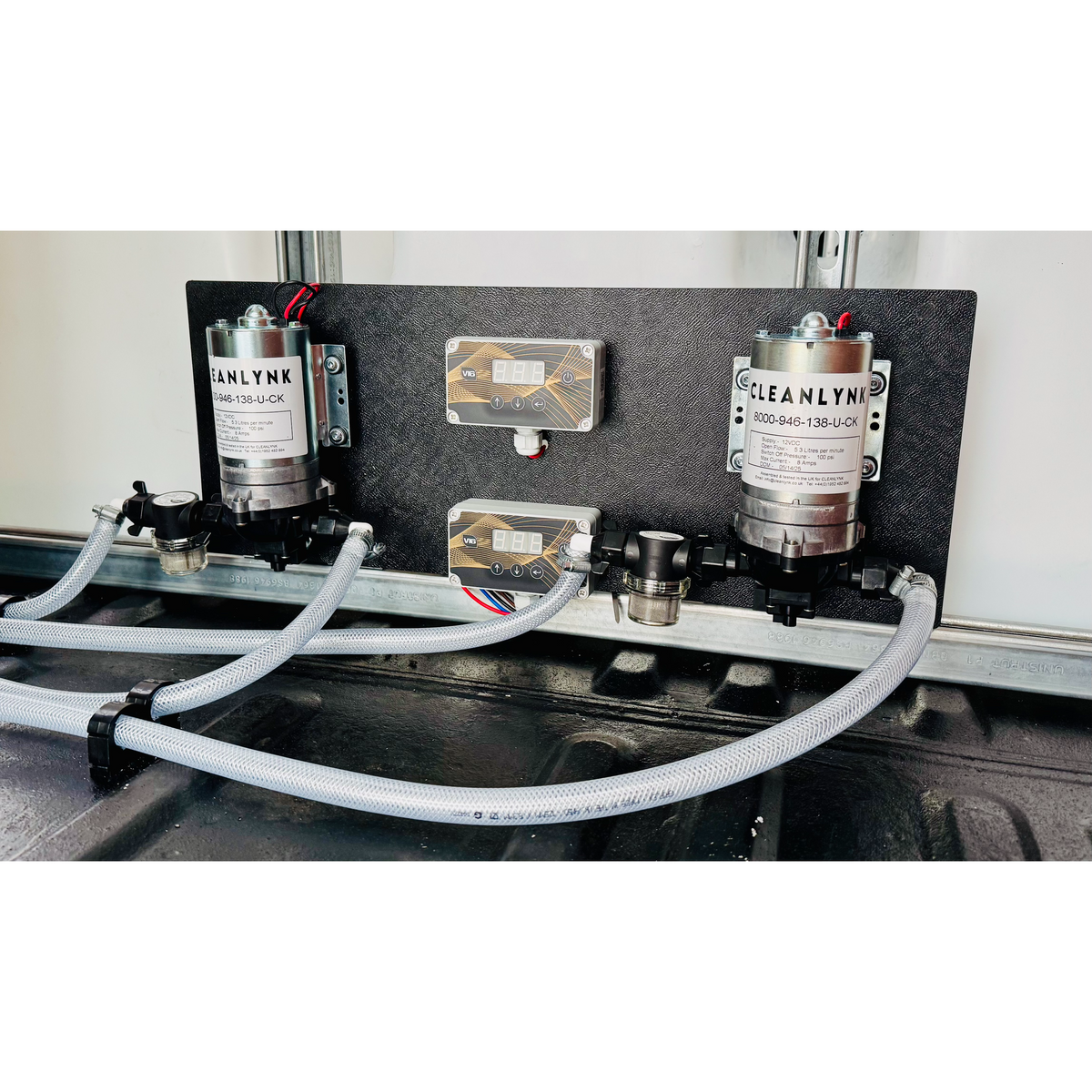 Spring Europe V16 Pump Controller + Pentair Shurflo 5 LPM 100 PSI Water Pump with Mounting Board