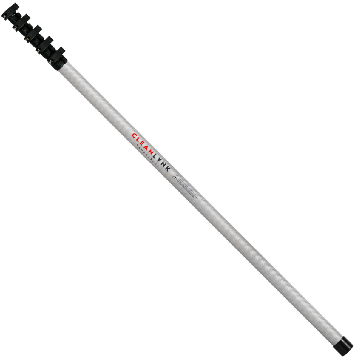 CleanLynk Vanguard22 IRONCLAD MAX V2 Ultra High Mod Anti Spin Carbon Fibre Water Fed Pole 22FT