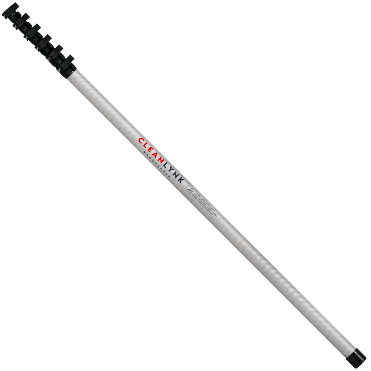 CleanLynk Vanguard30 IRONCLAD MAX V2 Ultra High Mod Anti Spin Carbon Fibre Water Fed Pole 30FT