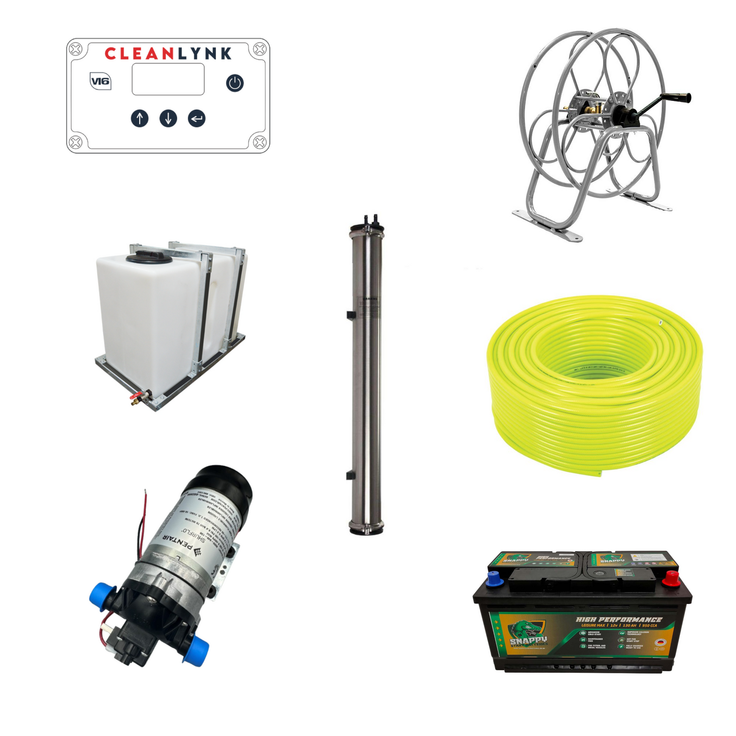 350L RO/DI Single Operator Van Mounted Water Fed Pole Window Cleaning System