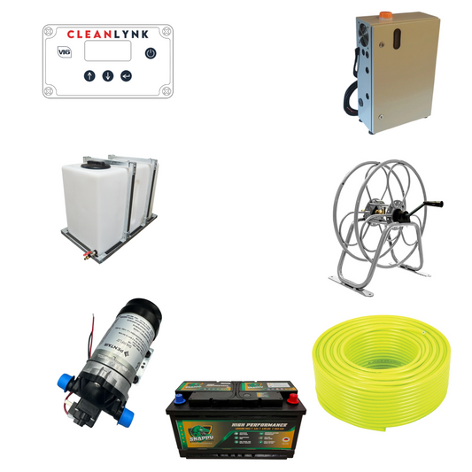 350L Single Operator Van Mounted Water Fed Pole Hot Water Window Cleaning System