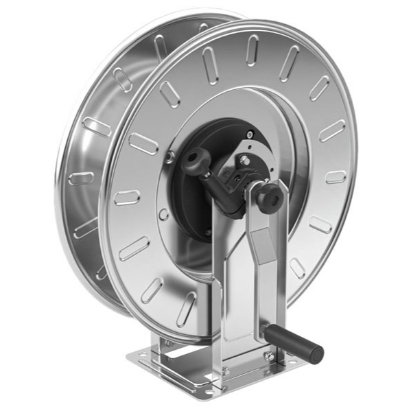 Faicom 25M Stainless Steel Manual Hose Reel 400 BAR image 0
