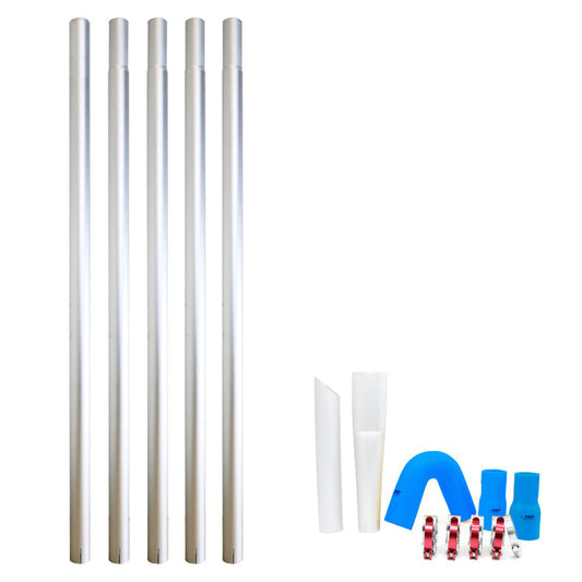 Lightweight Aerospace Aluminium 51MM Gutter Vacuum Poles
