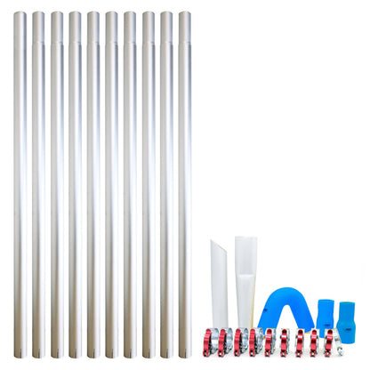Lightweight Aerospace Aluminium 51MM Gutter Vacuum Poles