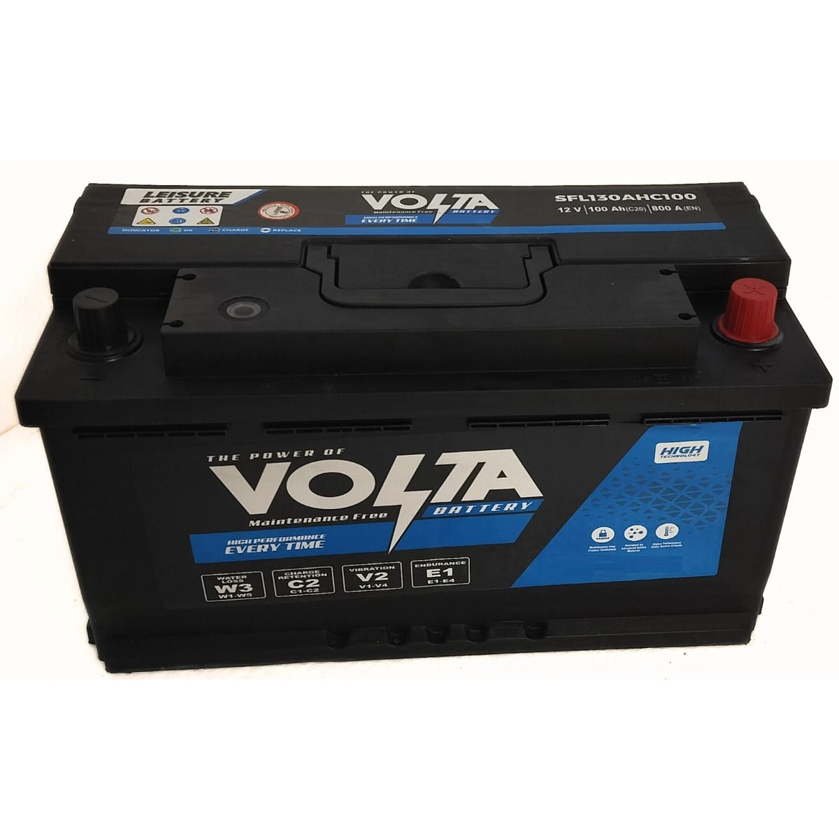Volta 130AH Deep Cycle Lead Acid Leisure Battery