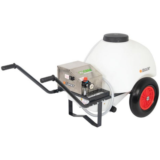 Comet CBM1500HP 12V 5.7 LPM 10 BAR 120L Soft Washing Trolley