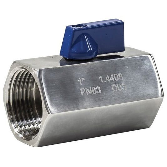 1/2" BSP F x 1/2" BSP F Stainless Steel Mini Ball Valve