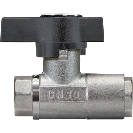 DN10 210 BAR High Pressure Ball Valve with Butterfly Handle 1/2" F x 1/4" F