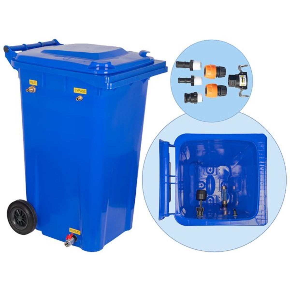 240L Wheelie Bin Style Pressure Washer Buffer Tank